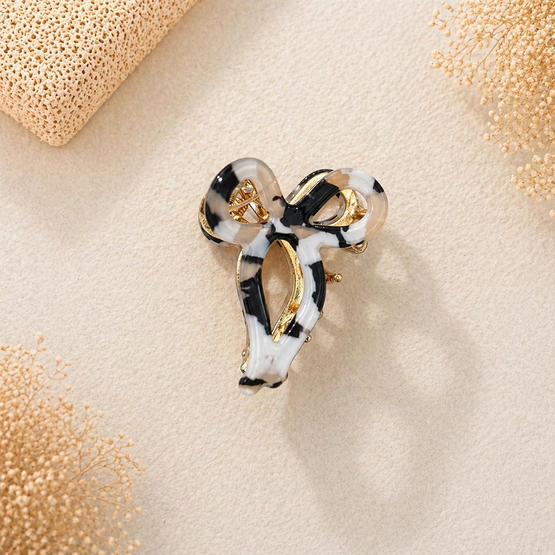 Glossy Ribbon Mini Claw Clips
