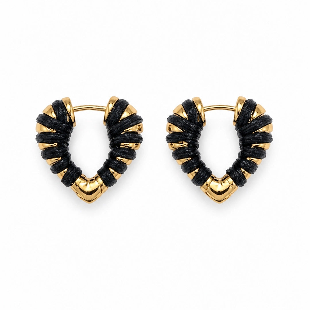 Heart Twist Rope Hoop Earrings