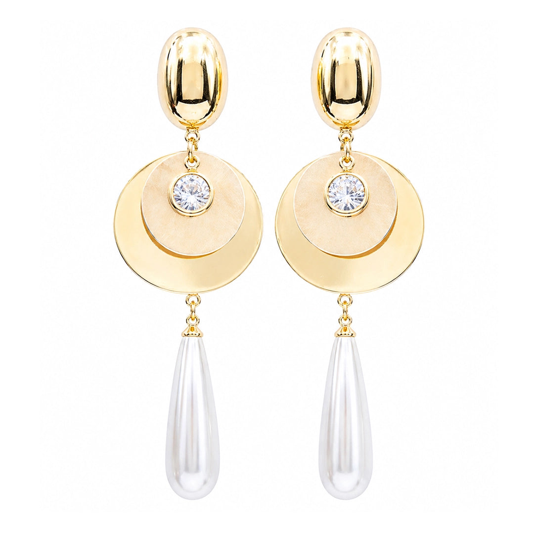 Celestial Pearl Drop Statement Earrings