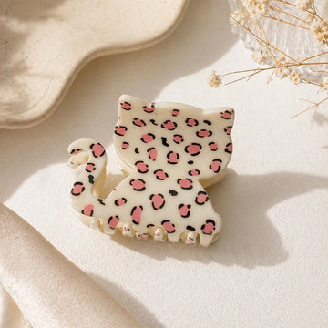 Leopard Kitty Claw Clip