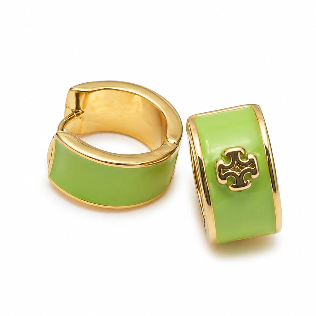 Lime Green Luxe Hoop Earrings