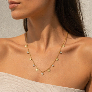 Celestial Sun & Crystal Necklace
