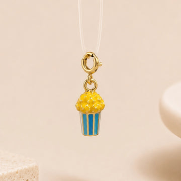 Popcorn Treat Anti-Tarnish 3D Charm