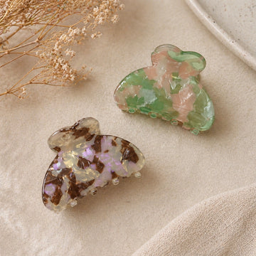 Marble Luxe Claw Clips