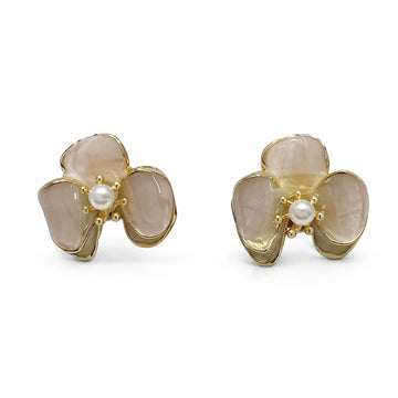 Pearl Bloom Floral Stud Earrings