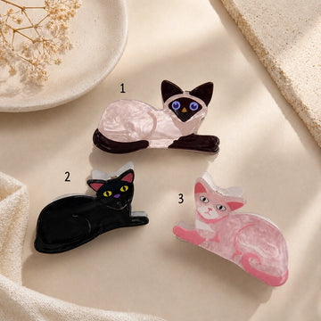 Whisker Cat Claw Clip