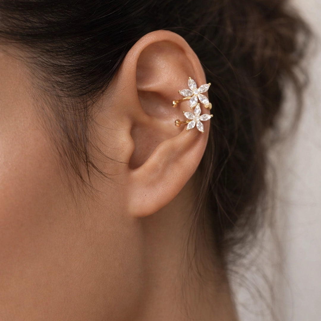 Celeste Bloom Crystal Ear Cuff