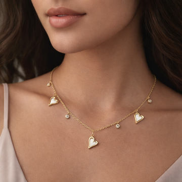 Golden Whisper Heart Necklace