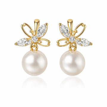 Blossom Pearl Drop Earrings
