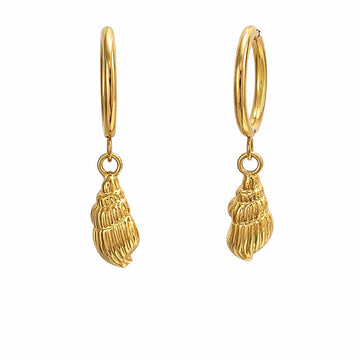 Aurora Shell Drop Hoops