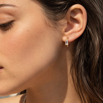 Facet Huggie Hoops
