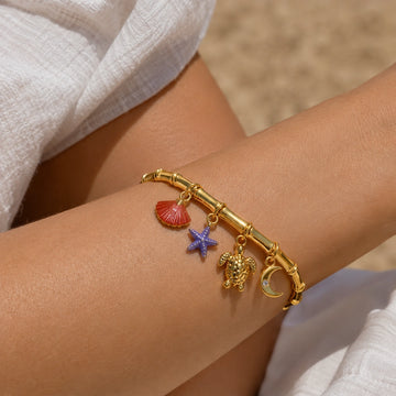 Ocean Charm Bamboo Bracelet - Size 2'6 - 2'10