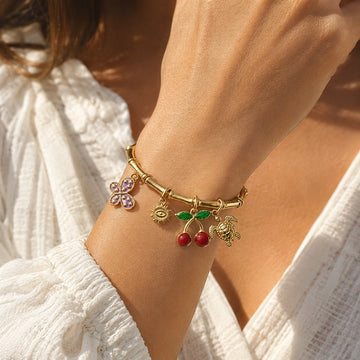 Butterfly Cherry Evil Eye Bracelet - Size 2'6 - 2'10