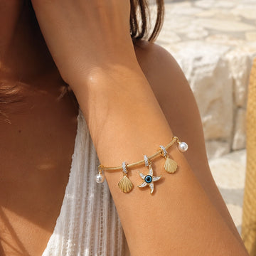 Ocean Charm Pearl Small Size Kada - Size 2'0 - 2'4