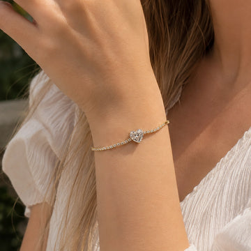 Amora Heart Solitaire Bracelet