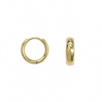 Minimalist Round Gold Hoop Earrings