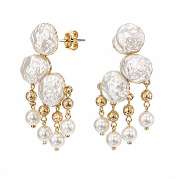 Pearl Cascade Statement Drop Earrings