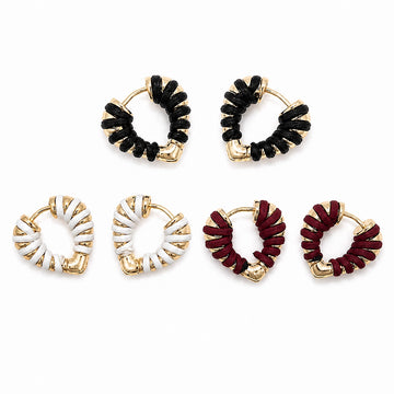 Heart Twist Rope Hoop Earrings