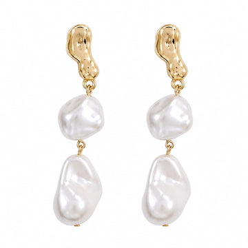 Baroque Pearl Cascade Drop Earrings