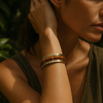 Amberwood Stud Small Size Bangle Stack of 5