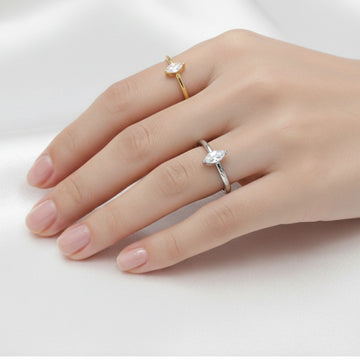 Marquise Charm Ring