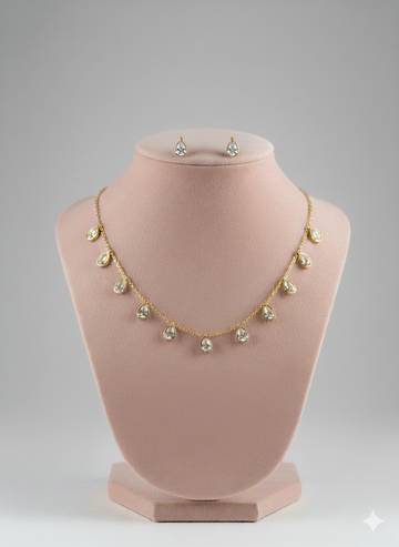 Teardrop Line Necklace Set