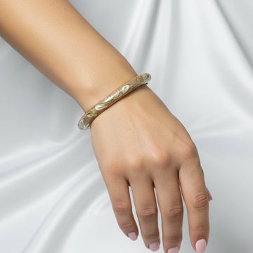 Pearl Swirl Enamel Bangle