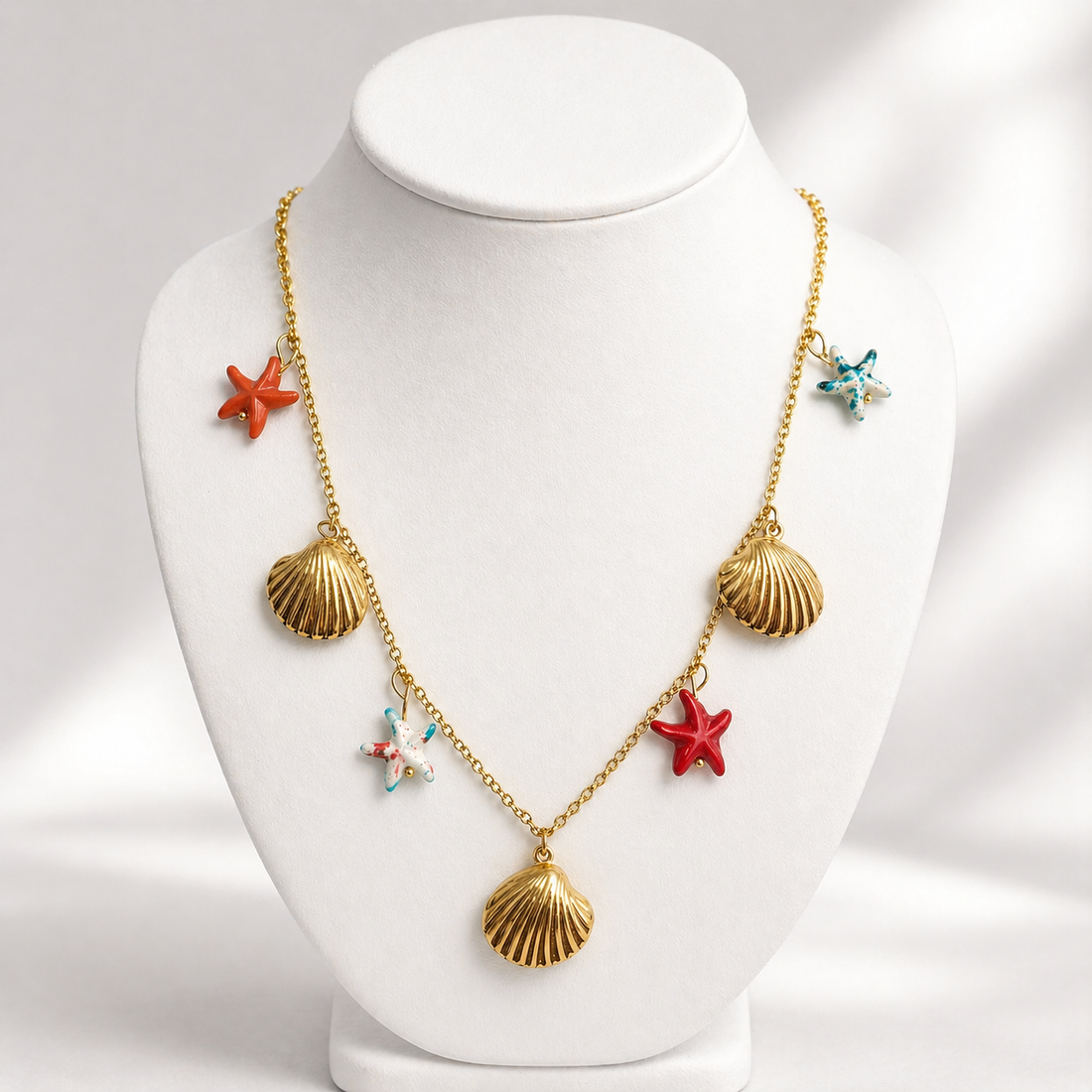 Seaside Shell Charm Necklace