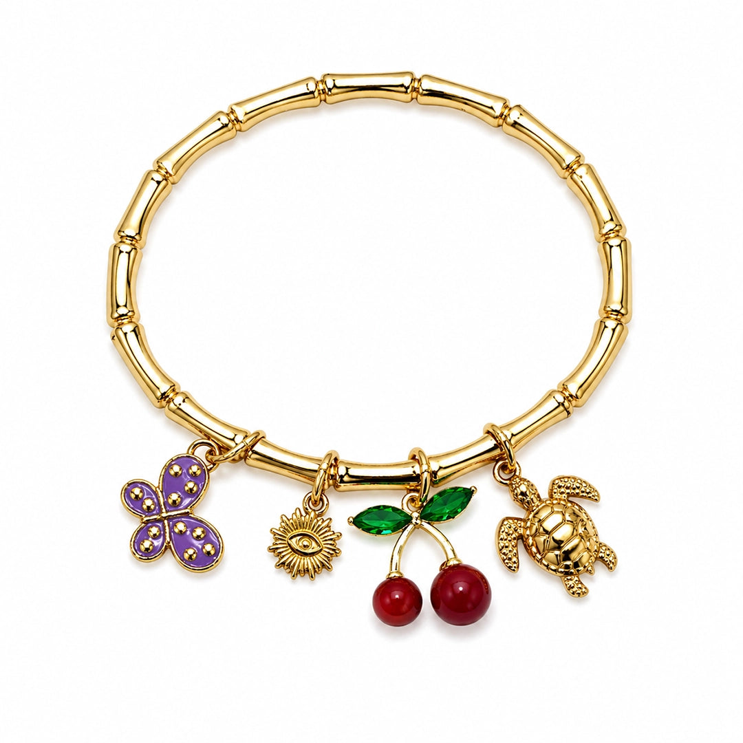 Butterfly Cherry Evil Eye Bracelet - Size 2'6 - 2'10