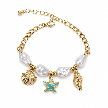 Seaside Pearl Charm Bracelet