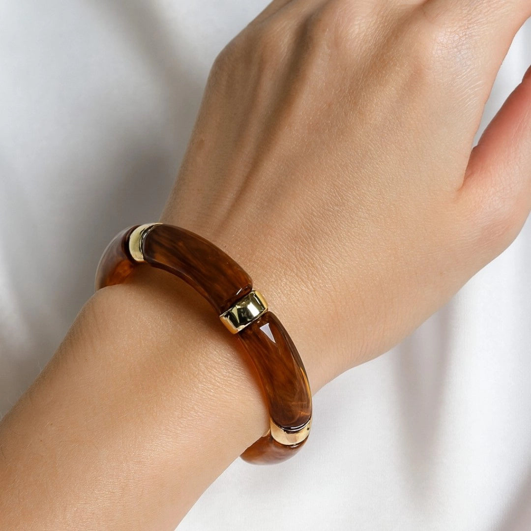 Amber Resin Chunky Bracelet