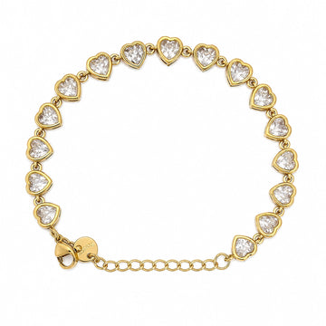 Crystal Heart Tennis Bracelet
