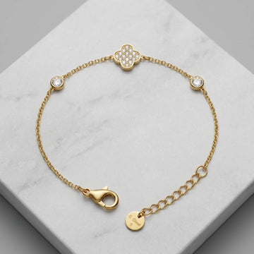 Clover Luxe Crystal Bracelet