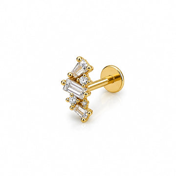 Emerald Cluster Stud (Single Piece)