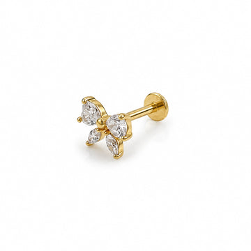 Crystal Bow Stud (Single Piece)