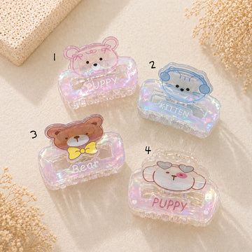 Holographic Cute Character Claw Clips