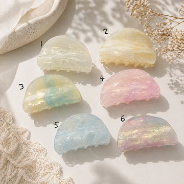 Pastel Marble Large Claw Clips