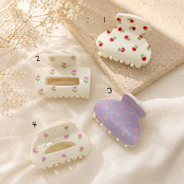 Blossom & Cherry Mini Claw Clips
