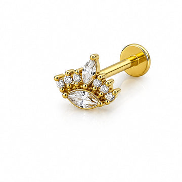 Evil Eye Marquise Stud (Single Piece)