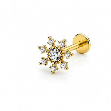 Snowflake Cluster Stud (Single Piece)