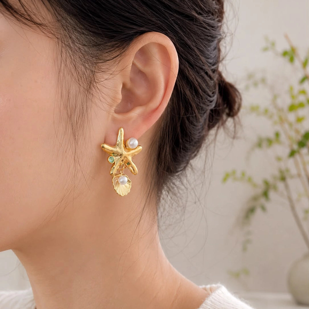 Seashell Star  Earrings