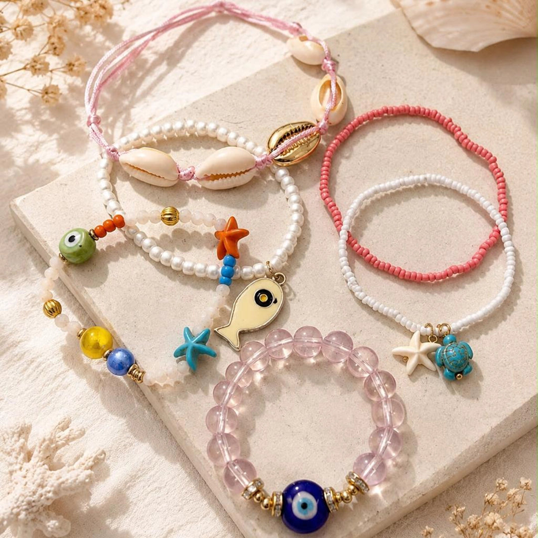 Coastal Charm Bracelet Stack