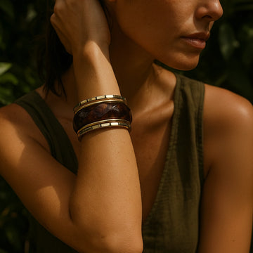 Amber Small Size Bangle Stack of 5