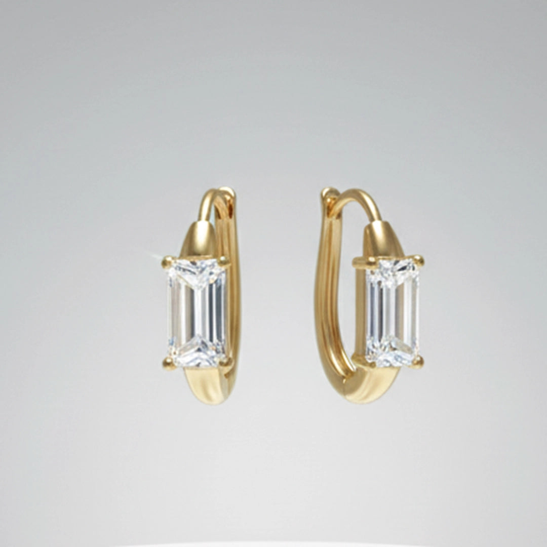 Facet Huggie Hoops