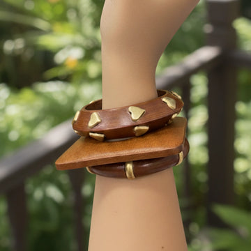 Heartwood Regular Size Bangle Stack of 3