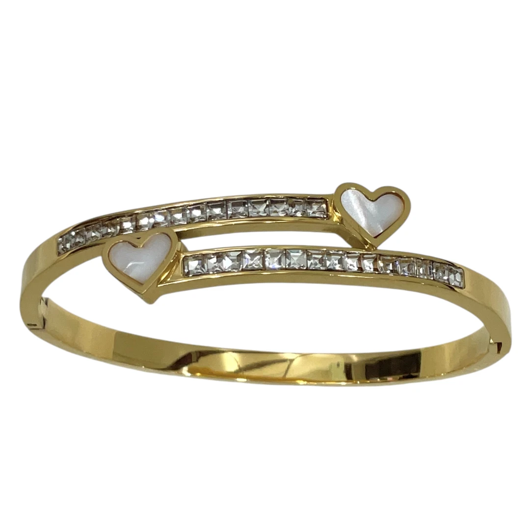 Double Love Heart Small Size Kada - Size 2'0 - 2'4