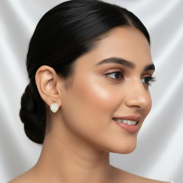 Pearl Lock Love Studs